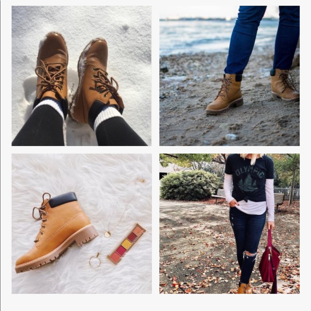 EUC utility lace up boots